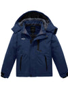 Wantdo Boy's Waterproof Ski Jacket Mountain Snow Coat Fleece Winter Coats Hooded Raincoats Navy 6/7 
