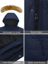Men's Puffer Jacket Cotton Coat with Removable Hood Acadia 16