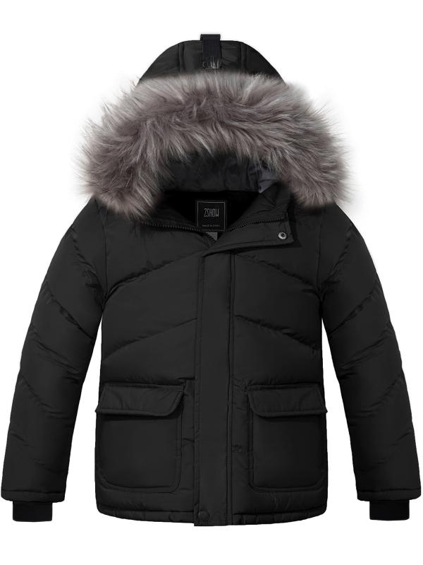 Kids Puffer Jacket Boys' Puffer Jacket Waterproof Winter Coat