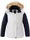 Women's Plus Size Winter Coat Quilted Puffer Jacket with Removable Hood Recycled Polyester