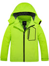 ZSHOW ZSHOW Boy's Waterproof Ski Jacket Outdoor Warm Winter Coat Windproof Snow Coat Fluorescent Green 6/7 