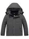 ZSHOW ZSHOW Boys' Waterproof Ski Jacket Warm Winter Coat Thick Hooded Snow Coat Gray 6/7 