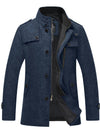 Wantdo Men's Wool Blend Pea Coat Winter Jackets Navy S 