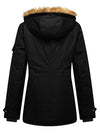 Wantdo Women's Warm Winter Parka Coat with Removable Faux Fur Hood 