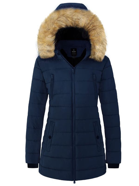 Women's Winter Coat Puffer Coats with Removable Faux Fur Hood Acadia 2