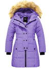 ZSHOW ZSHOW Girls' Long Winter Coat Parka Water Resistant Warm Puffer Jacket Light Purple 6/7 