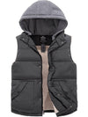 Wantdo Men's Winter Puffer Vest Quilted Padded Winter Sleeveless Jacket Gray S 