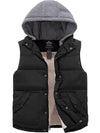 Wantdo Men's Winter Puffer Vest Quilted Padded Winter Sleeveless Jacket Midnight Black S 
