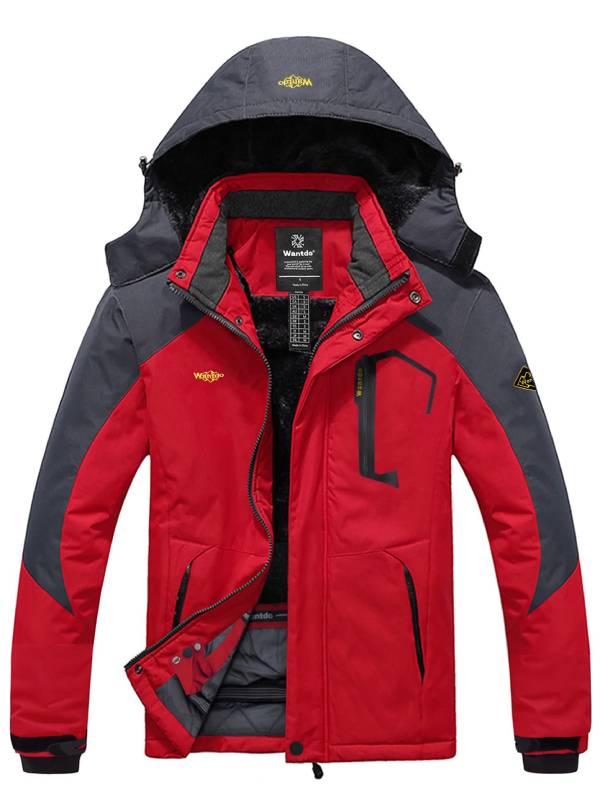 Mens Waterproof Ski Jacket Fleece Winter Snowboard Jacket